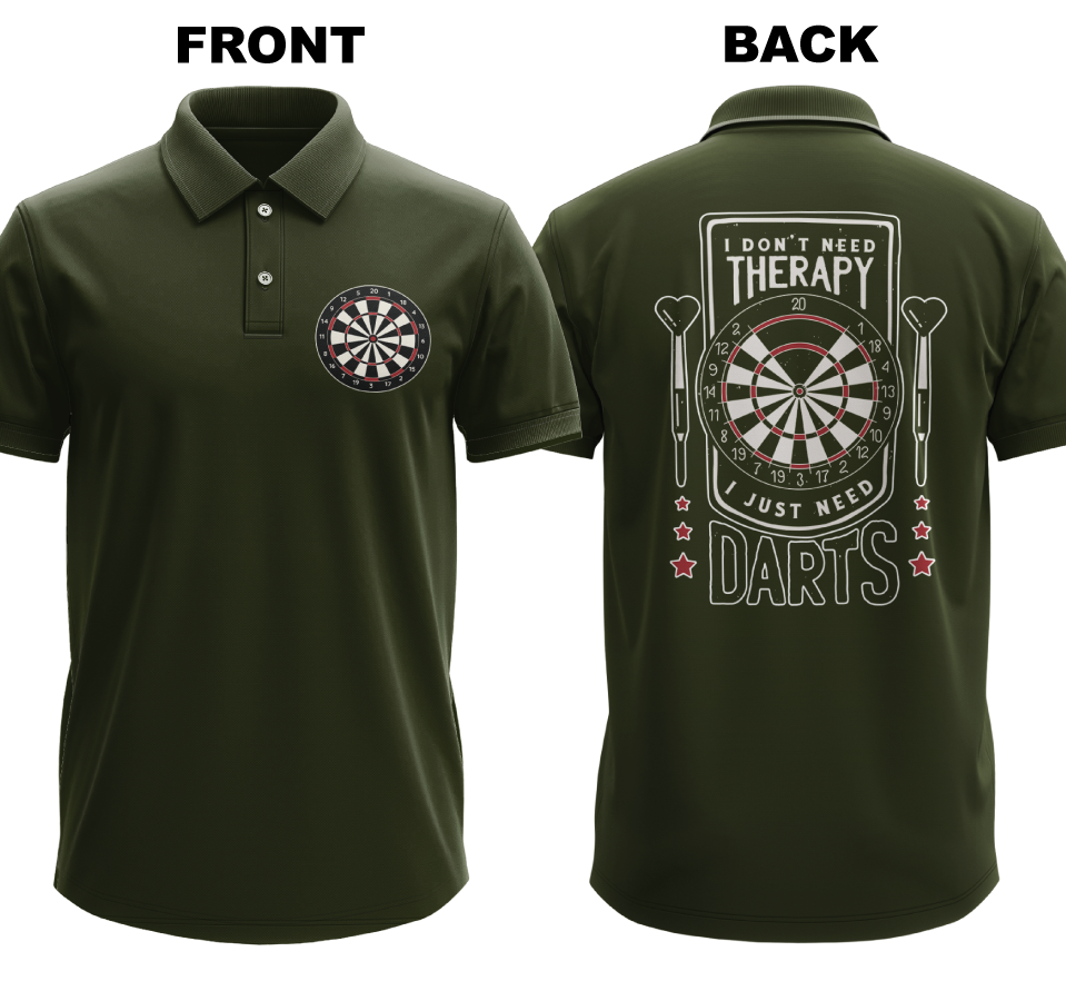 Drifit Polo Shirt: Don't Need Therapy (Front & Back)