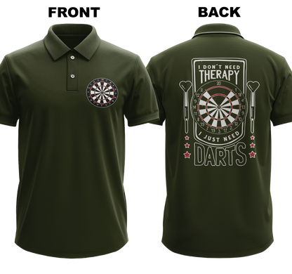 Drifit Polo Shirt: Don't Need Therapy (Front & Back)