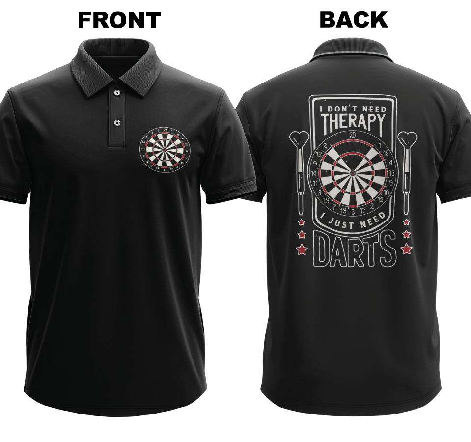 Drifit Polo Shirt: Don't Need Therapy (Front & Back)