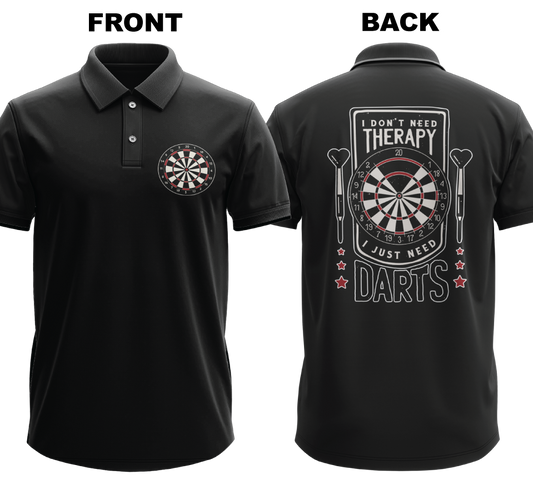 Drifit Polo Shirt: Don't Need Therapy (Front & Back)