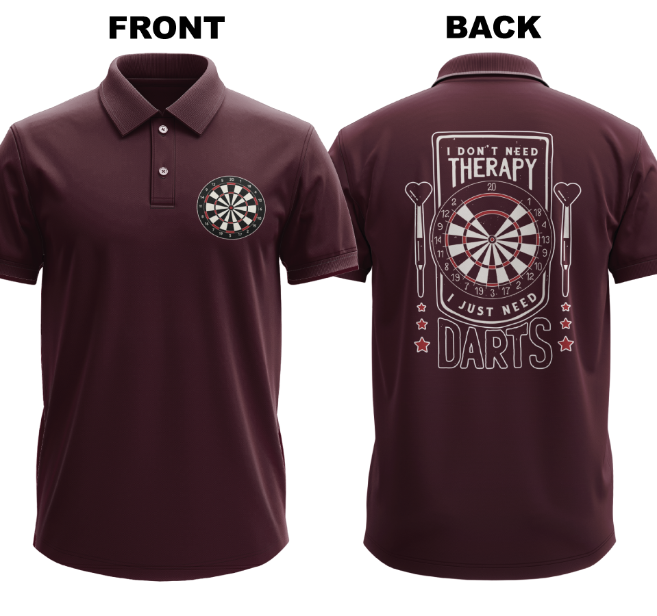 Drifit Polo Shirt: Don't Need Therapy (Front & Back)
