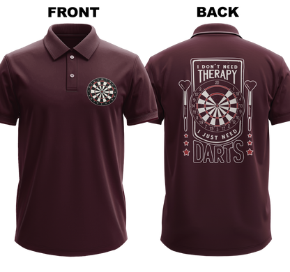 Drifit Polo Shirt: Don't Need Therapy (Front & Back)