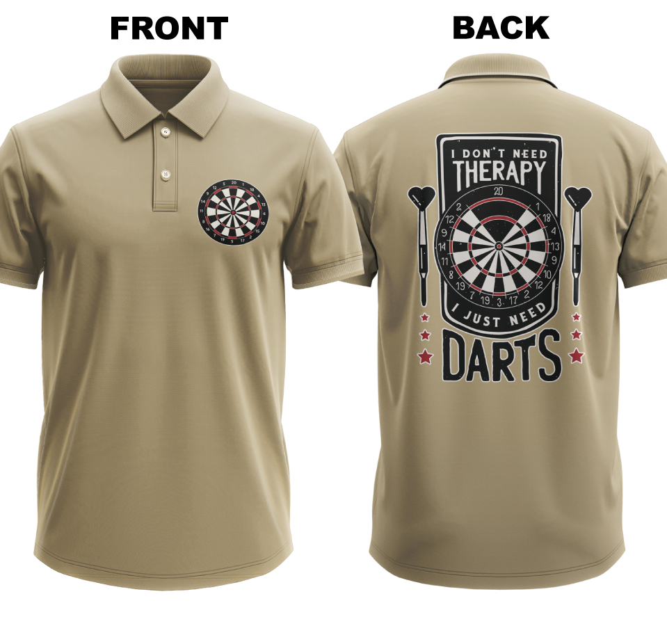 Drifit Polo Shirt: Don't Need Therapy (Front & Back)