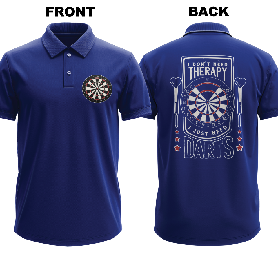 Drifit Polo Shirt: Don't Need Therapy (Front & Back)