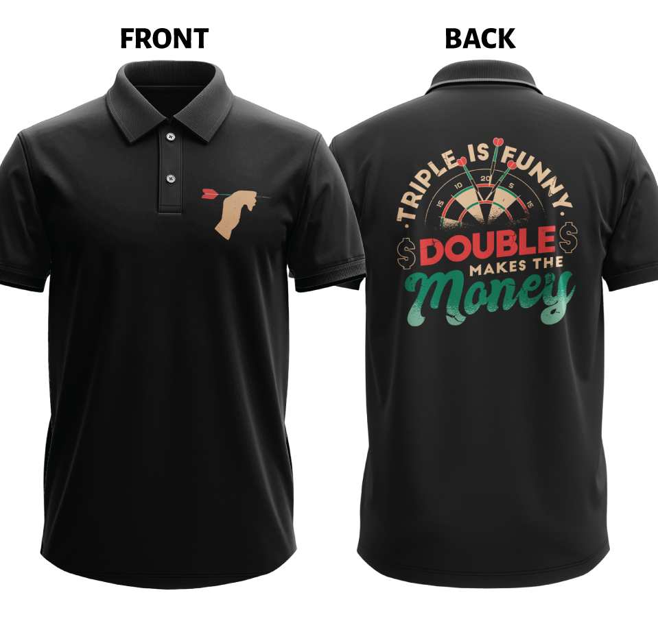 Drifit Polo Shirt: Double Money (Front & Back)