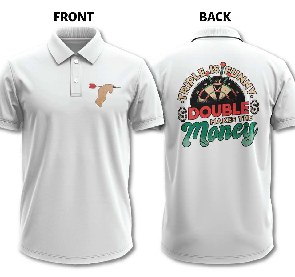 Drifit Polo Shirt: Double Money (Front & Back)