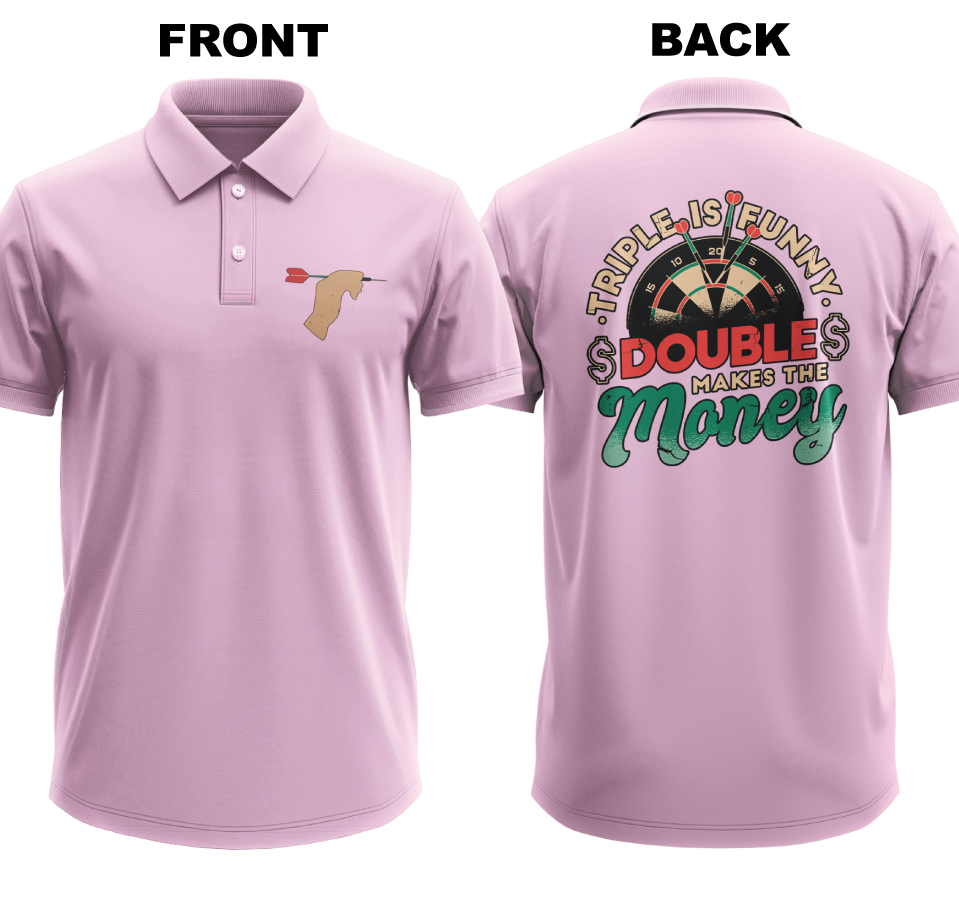 Drifit Polo Shirt: Double Money (Front & Back)
