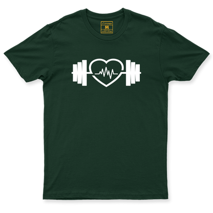 Drifit Shirt: Dumbbell Heart