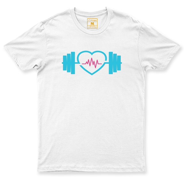 Drifit Shirt: Dumbbell Heart