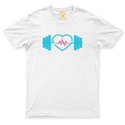 Drifit Shirt: Dumbbell Heart