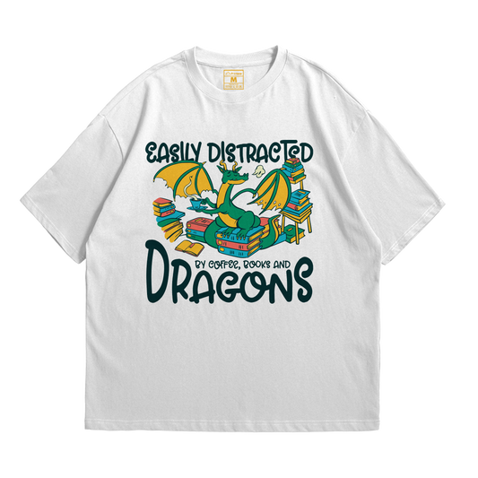 Premium Oversized Cotton Shirt: Easily Distracted