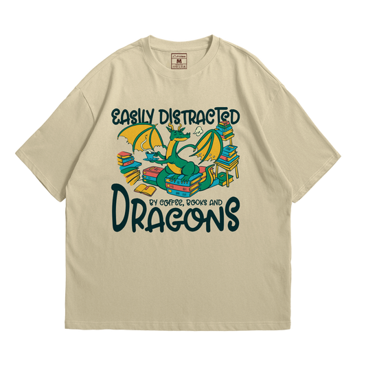 Premium Oversized Cotton Shirt: Easily Distracted