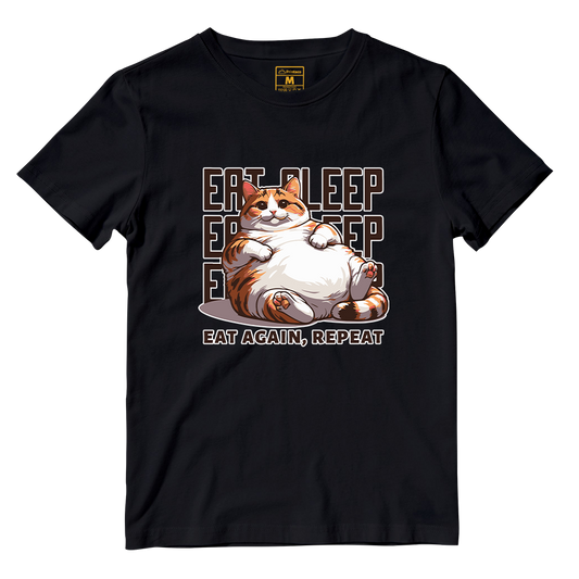 Cotton Shirt: Eat Sleep Repeat