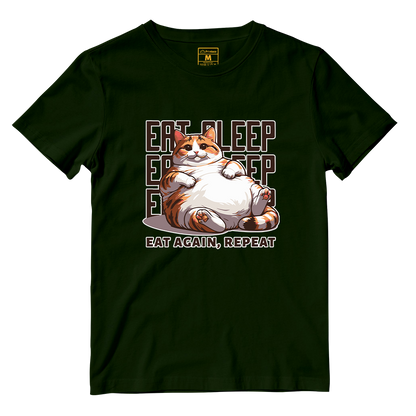 Cotton Shirt: Eat Sleep Repeat