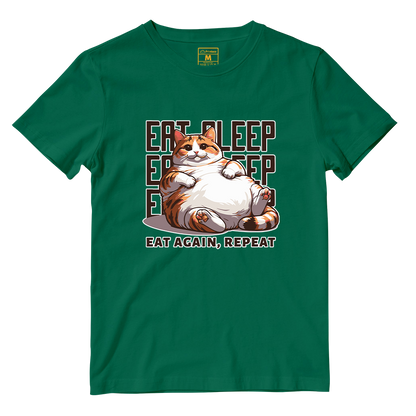 Cotton Shirt: Eat Sleep Repeat