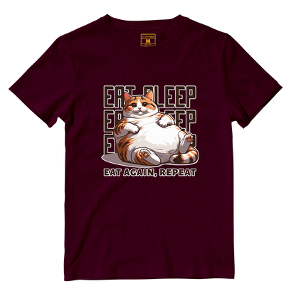 Cotton Shirt: Eat Sleep Repeat