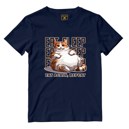 Cotton Shirt: Eat Sleep Repeat