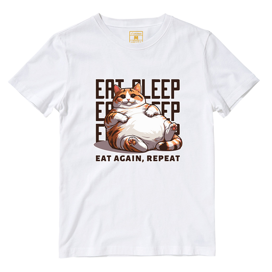 Cotton Shirt: Eat Sleep Repeat