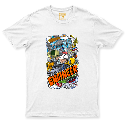 Drifit Shirt: Engineer Cartoon Portrait