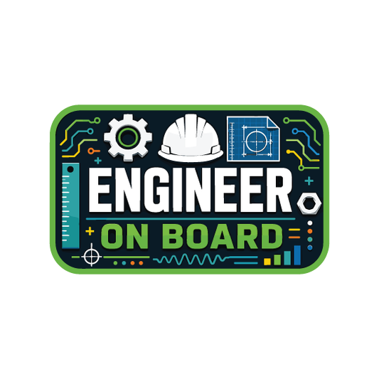 Car Badge: Engineer on Board Rectangle
