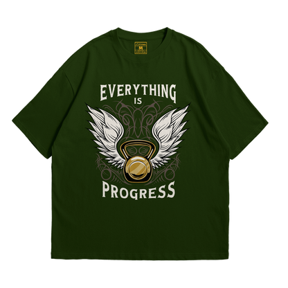 Premium Oversized Cotton Shirt: Everything Is Progress