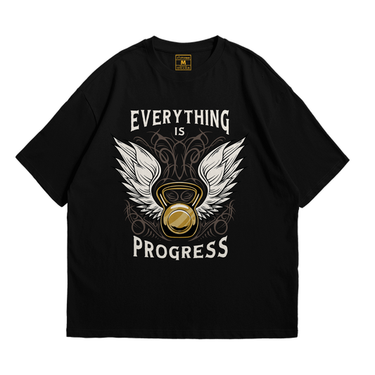 Premium Oversized Cotton Shirt: Everything Is Progress