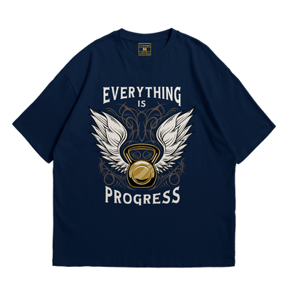 Premium Oversized Cotton Shirt: Everything Is Progress