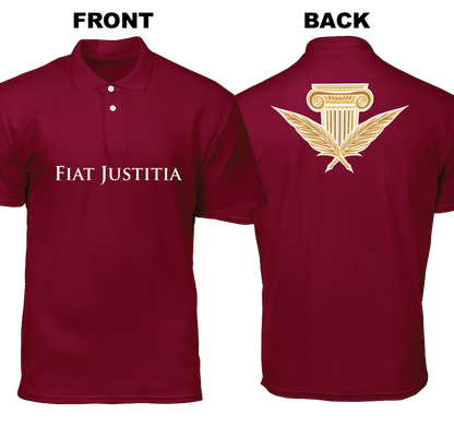 Cotton Polo Shirt: Fiat Justitia (Front and Back)