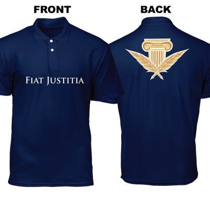 Cotton Polo Shirt: Fiat Justitia (Front and Back)