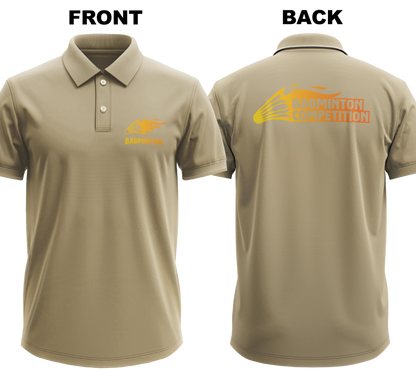 Drifit Polo Shirt: Fiery Badminton (Front & Back)