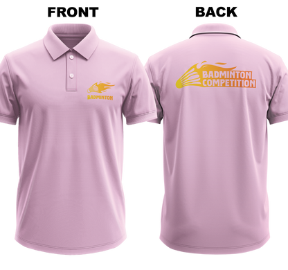 Drifit Polo Shirt: Fiery Badminton (Front & Back)