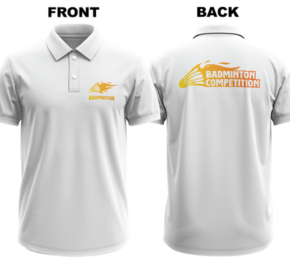 Drifit Polo Shirt: Fiery Badminton (Front & Back)