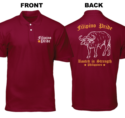 Cotton Polo Shirt: Filipino Pride (Front and Back)