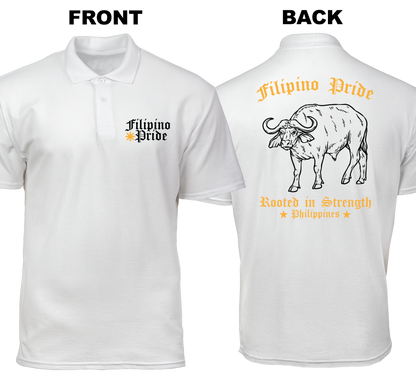 Cotton Polo Shirt: Filipino Pride (Front and Back)