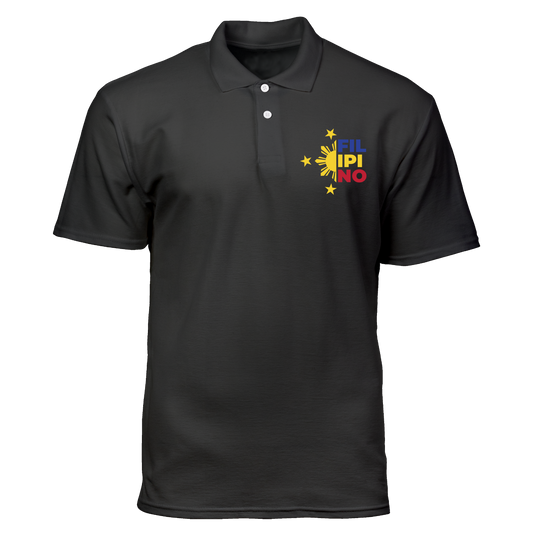 Cotton Polo Shirt: Filipino Three Stars and a Sun Pocket