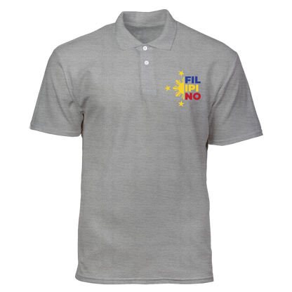 Cotton Polo Shirt: Filipino Three Stars and a Sun Pocket