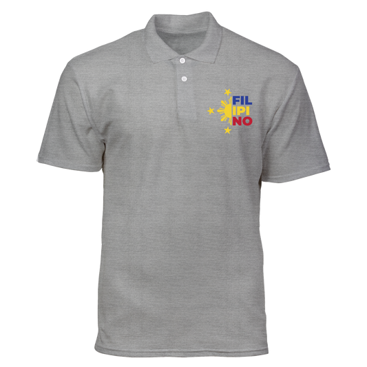 Cotton Polo Shirt: Filipino Three Stars and a Sun Pocket