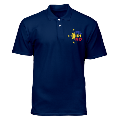 Cotton Polo Shirt: Filipino Three Stars and a Sun Pocket