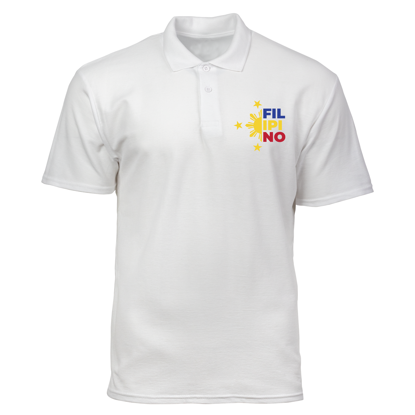 Cotton Polo Shirt: Filipino Three Stars and a Sun Pocket