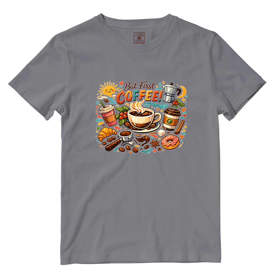 Cotton Shirt: First Coffee
