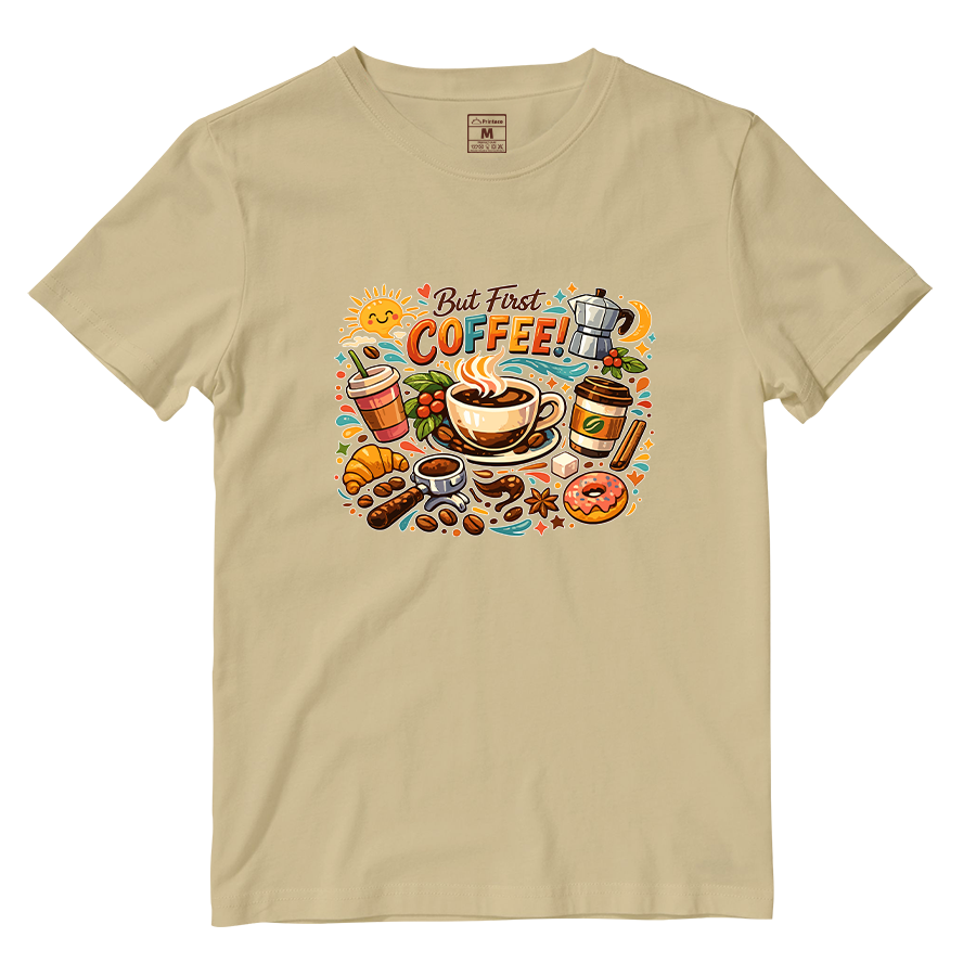 Cotton Shirt: First Coffee