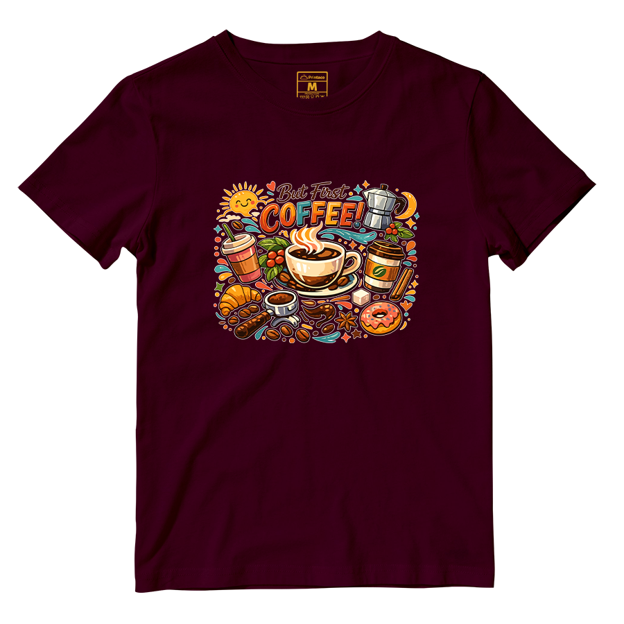 Cotton Shirt: First Coffee