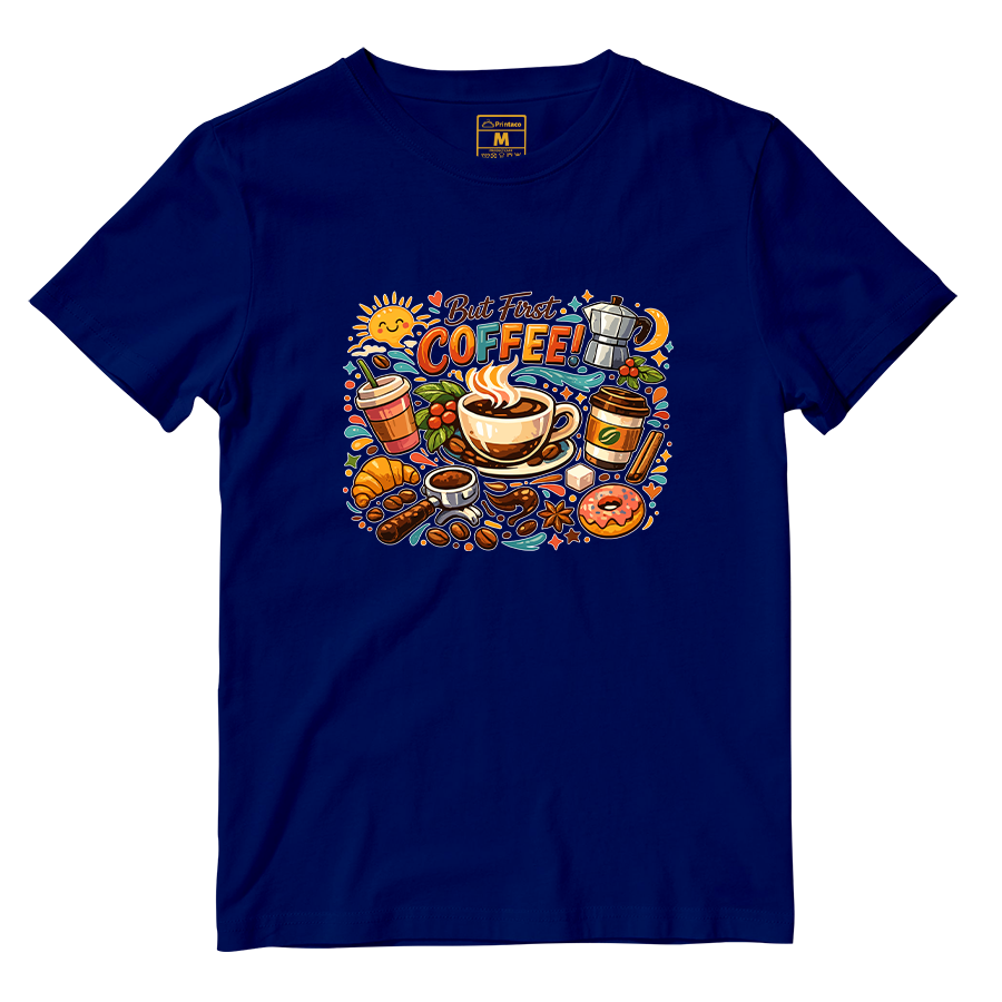 Cotton Shirt: First Coffee