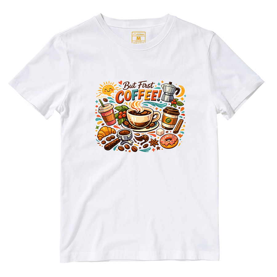 Cotton Shirt: First Coffee