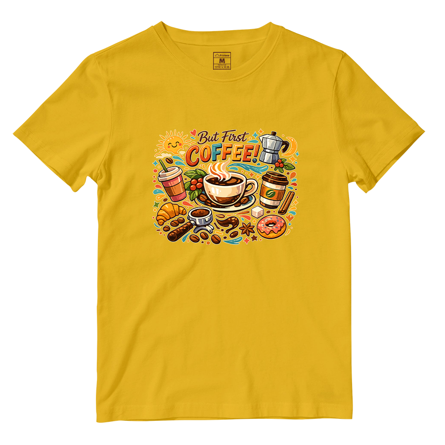 Cotton Shirt: First Coffee