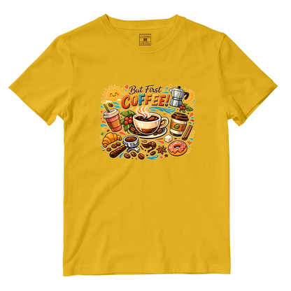 Cotton Shirt: First Coffee