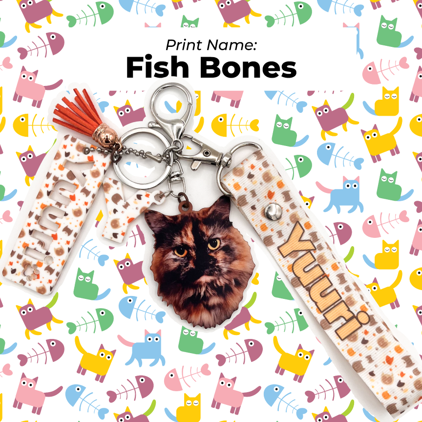 Acrylic Pet Bag Charm: Cat Wristyard Set