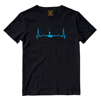 Cotton Shirt: Fishing Heartbeat