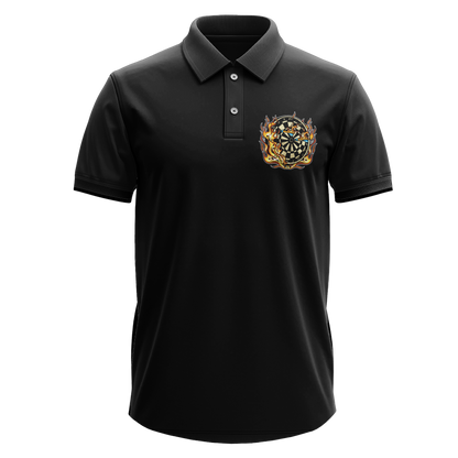 Drifit Polo Shirt: Flaming Darts (Front Only)