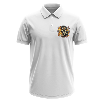 Drifit Polo Shirt: Flaming Darts (Front Only)